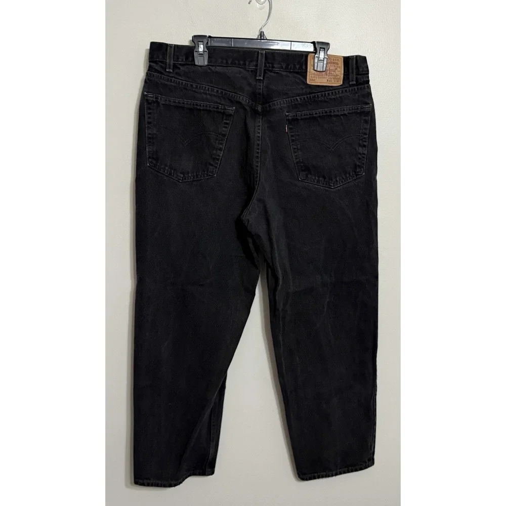 Vintage Levi's 550 Mens 40x30 (Actual 38x29) Black Relaxed Fit Tapered Leg Jeans